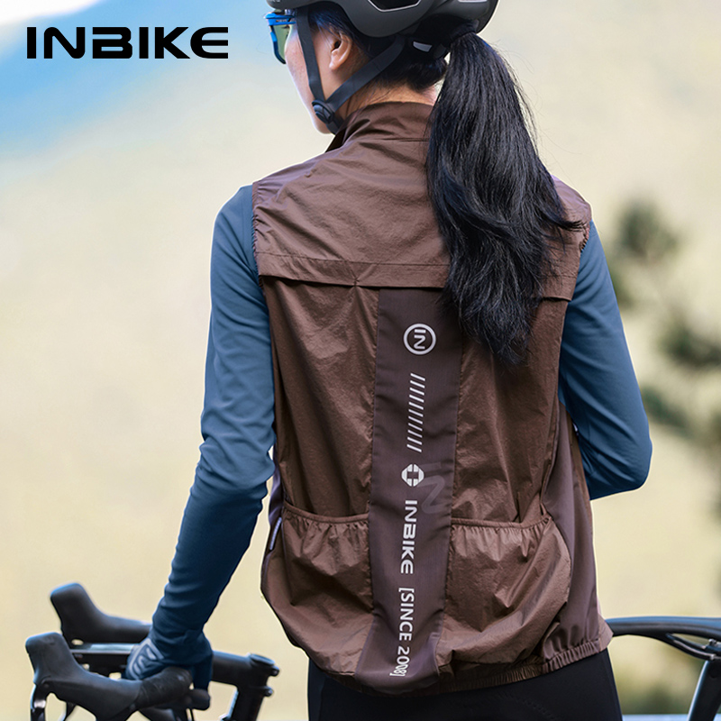 Cycling Rain Jacket Commute - INBIKE Women's Cycling Vest Sleeveless Running