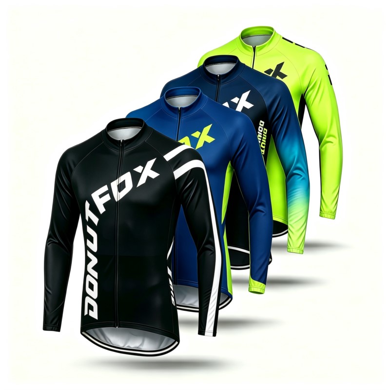 Cycling Commuter Shorts - Men Long Sleeve MTB Jersey &