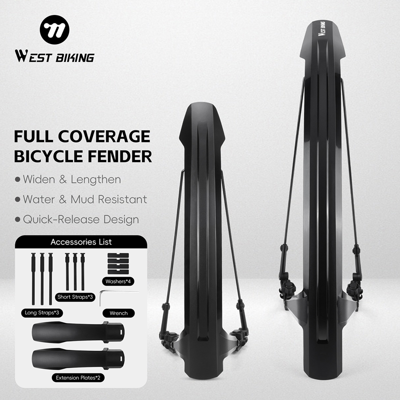 WEST BIKING Bike Fender Set 2P - Fender Mudguard Set 评论和价格