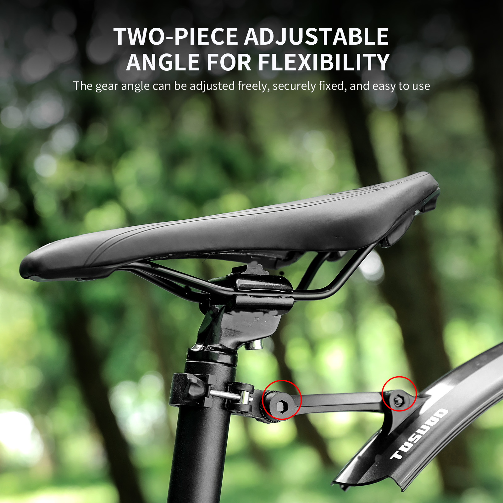 TOSUOD Adjustable Length Bike  - Fender Mudguard Set 评论和价格