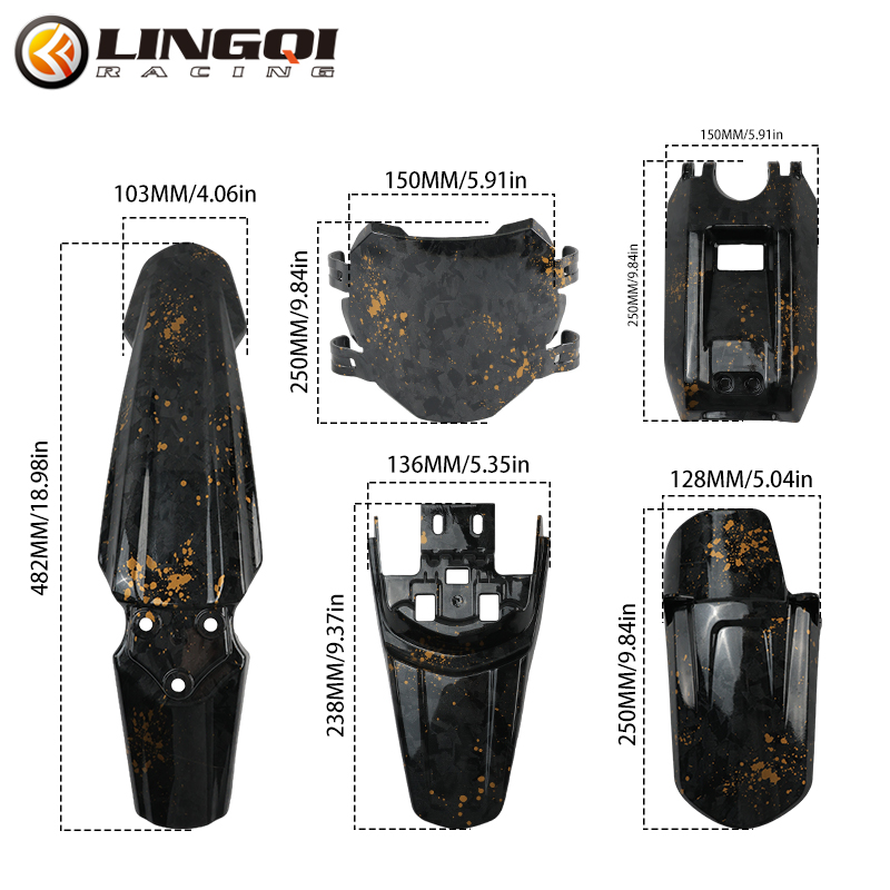 LINGQI Front Rear Mudguard Pit - Bike Light Front Rear 评论和价格