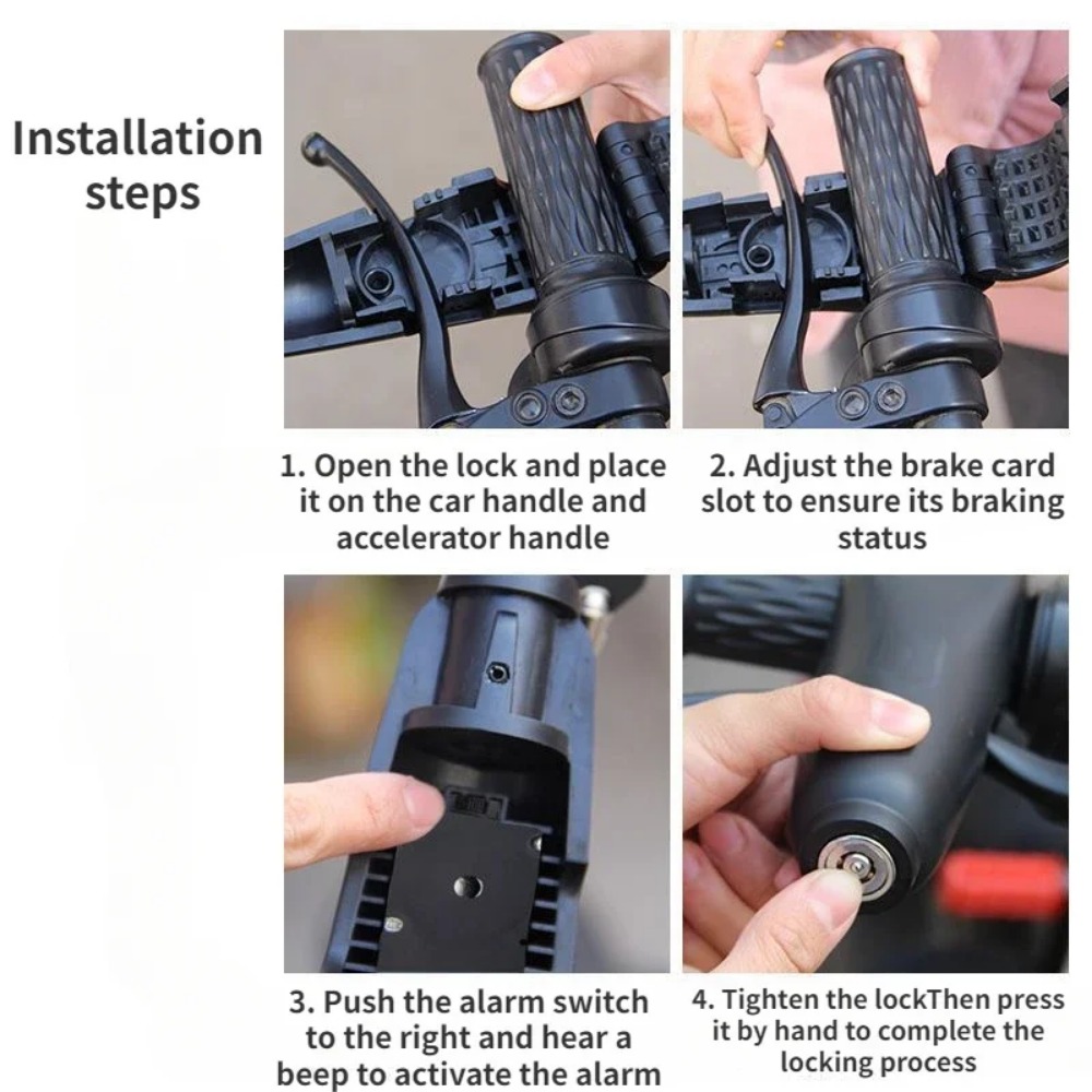 110dB Motorcycle Handlebar Ala - Commuter Bike Lock 评论和价格