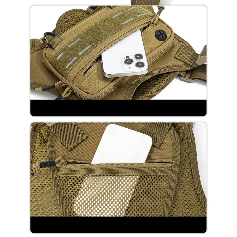 Tactical Front Chest Rig Bag V - Reflective Vest Cycling 评论和价格