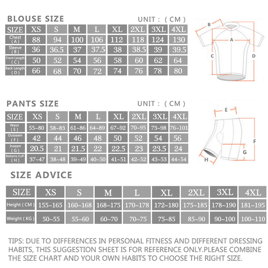 Rvouei Cycling jersey Sets Men - Cycling Community 评论和价格