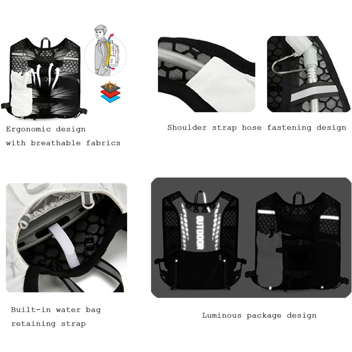 Reflective Running Hydration V - Reflective Vest Cycling 评论和价格