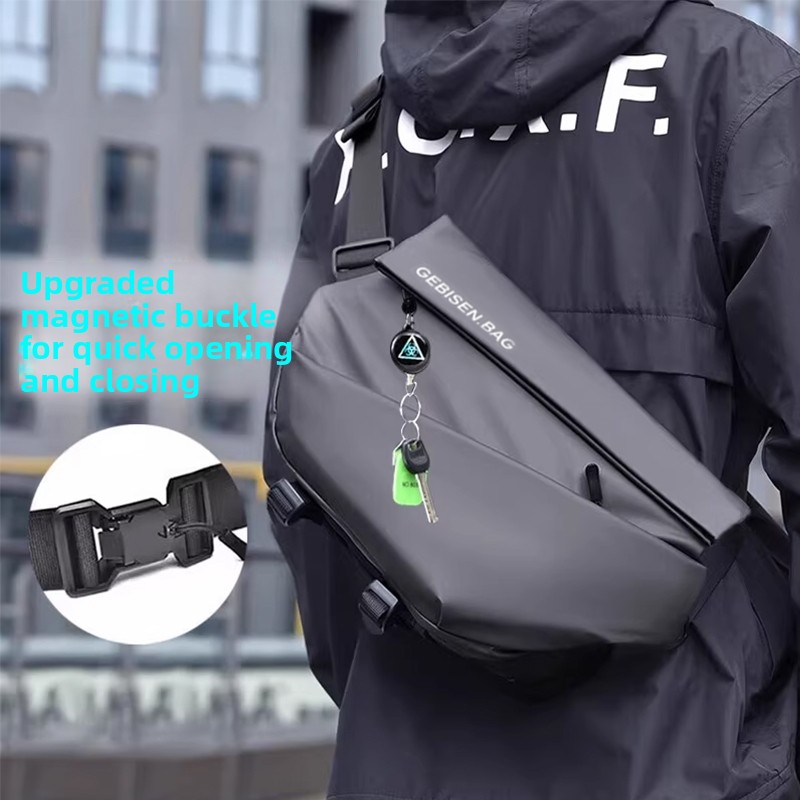 Magnetic Buckle Men Crossbody  - Cycling Commute Bag 评论和价格