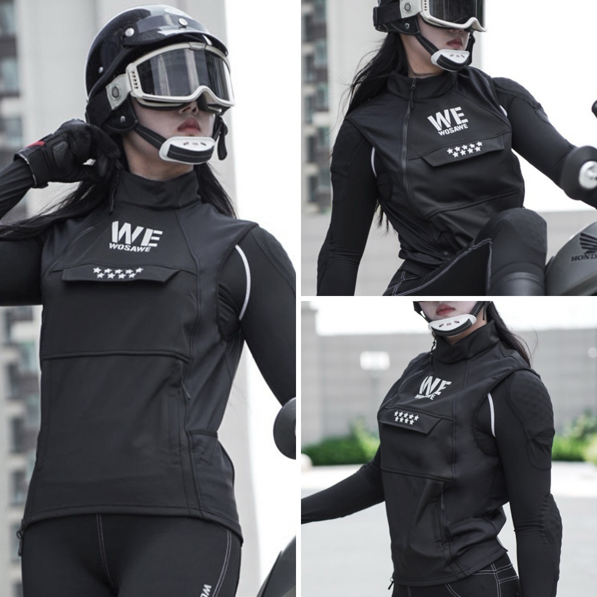 WOSAWE Winter Motorcycle Ridin - Reflective Vest Cycling 评论和价格
